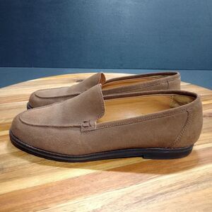 LL Bean Loafers Womens Sz 8 M Slip On Moc Toe‎ Tan Brown Suede Comfort Shoe
